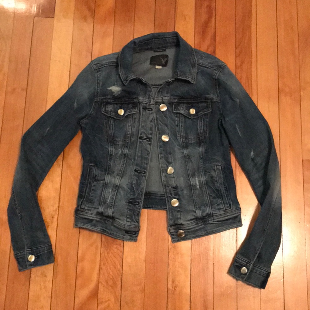 distressed jean jacket